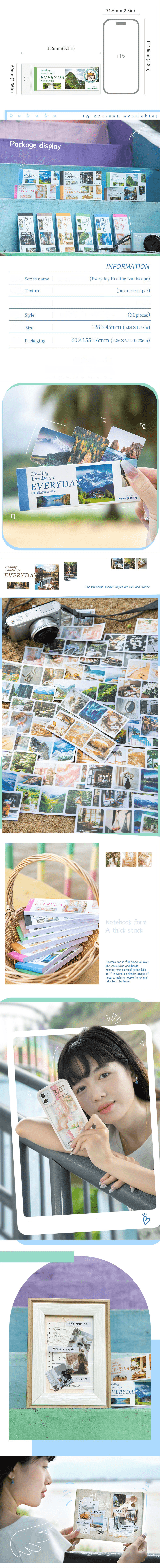 Daily Healing Landscapes Sticker Pack – 30pcs