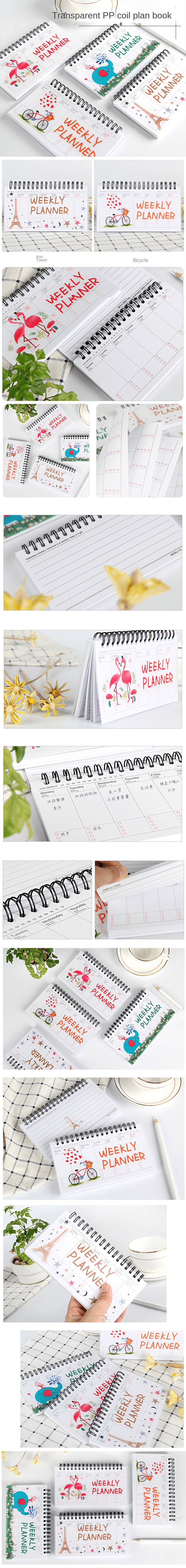 Cartoon Weekly Planner Flip Notepad (50 Sheets)