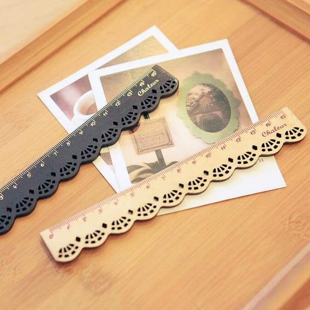 Kawaii Lace Wooden Ruler