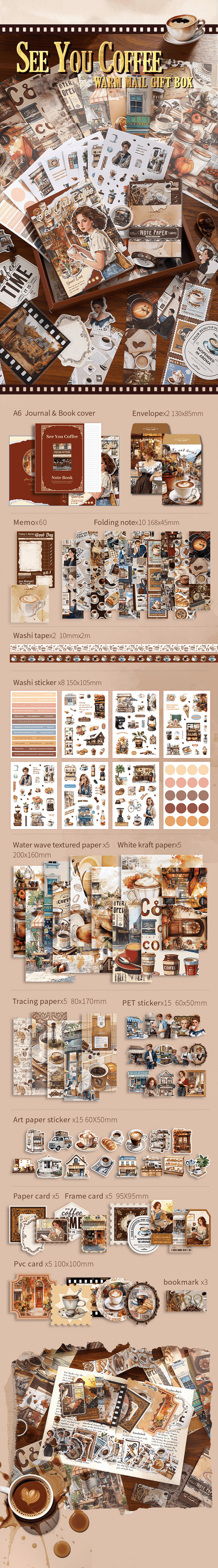 Scrapbook Gift Box Kit | See You Coffee