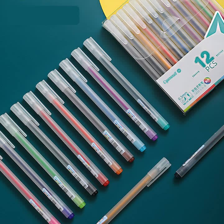 12pcs Multi-Color Gel Pen Set - Image 1