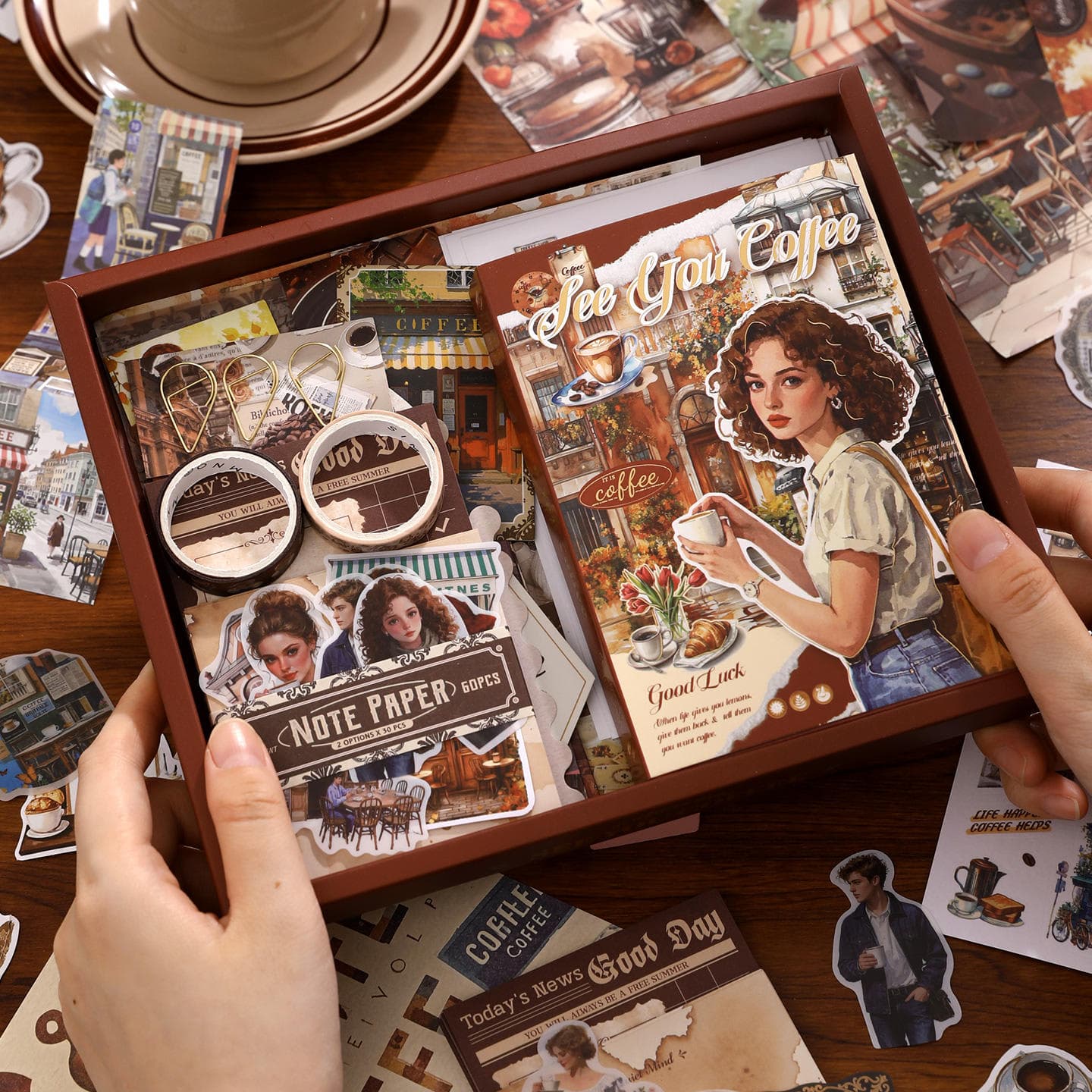 Scrapbook Gift Box Kit | See You Coffee - Image 1