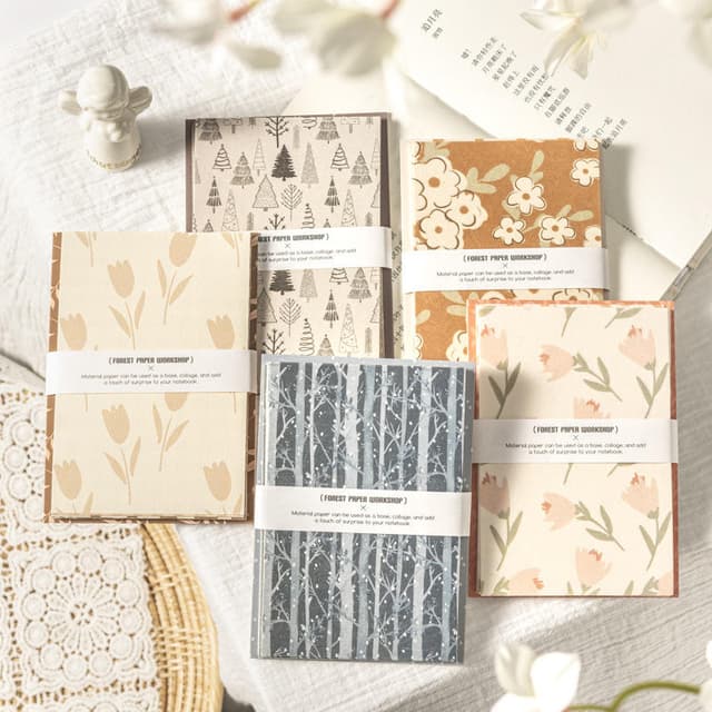 20pcs Mori Paper Workshop Series European Garden Collage Decorative Material Paper